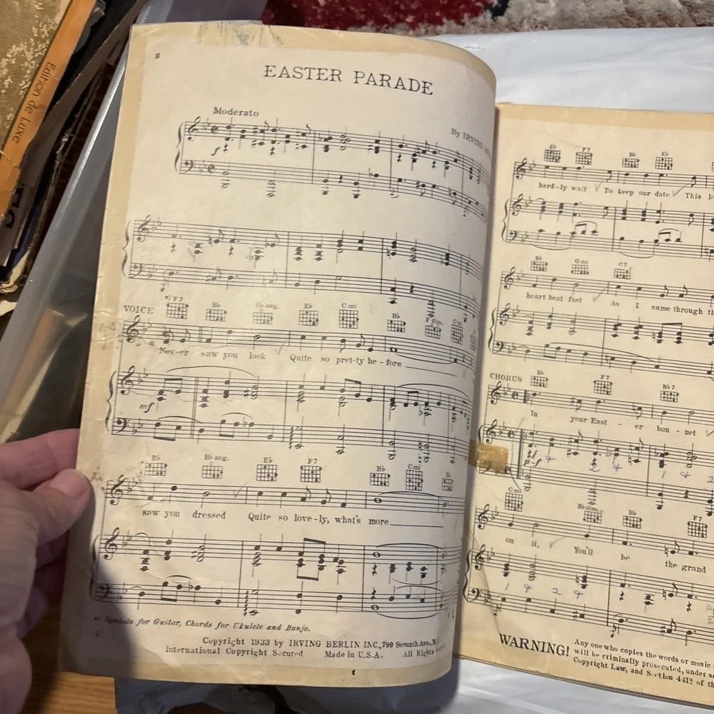 Easter Parade by Irving Berlin Piano Vocal Guitar 1960
